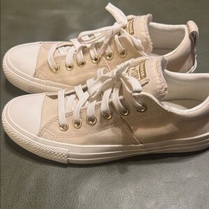 Converse Light Dune Beige Canvas Sneakers, Size 6.5